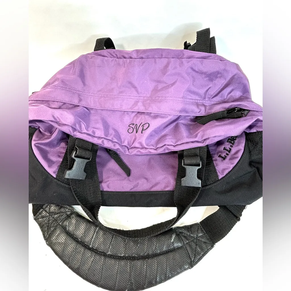 LL BEAN Adventure Duffle Purple Gym Bag, Small Carry - Image 6