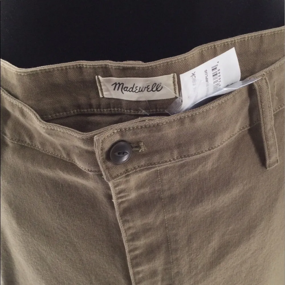 Madewell Emmett olive green wide leg crop pants - Image 13