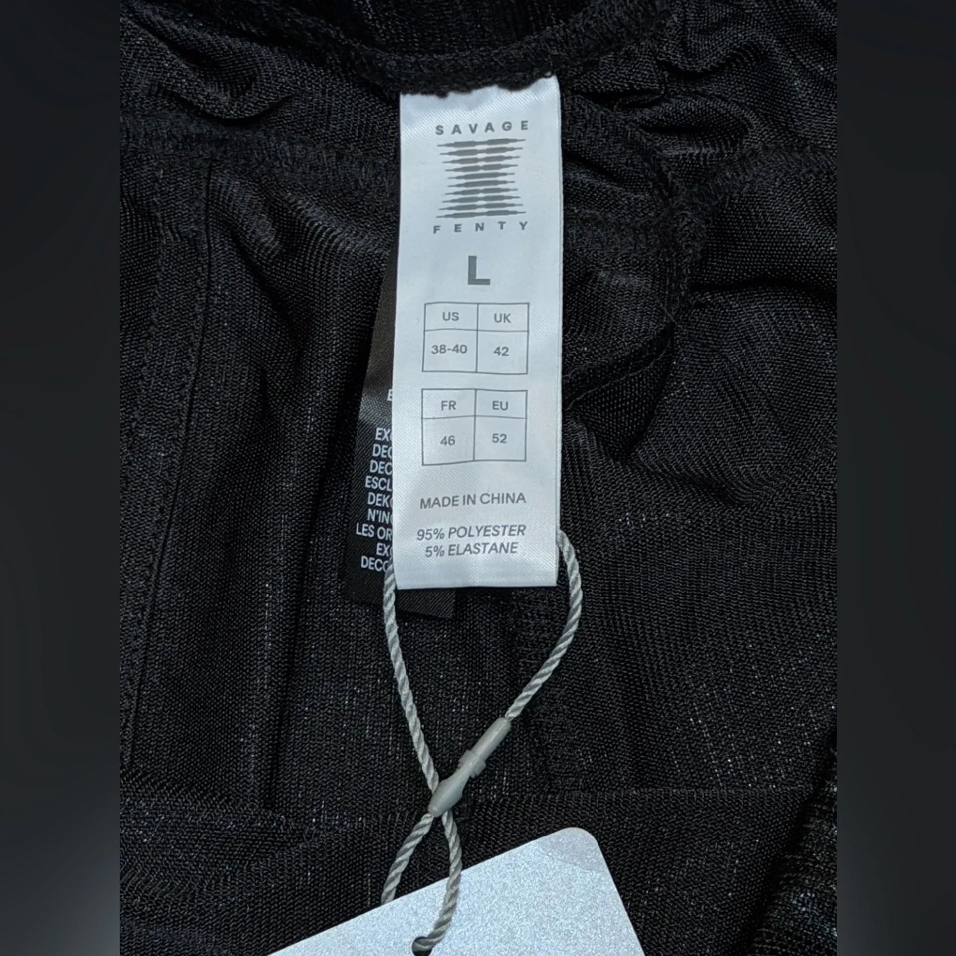 NEW Savage X Fenty Chain Reaction Metallic Black Basketball Shorts Streetwear L Size L - Image 12