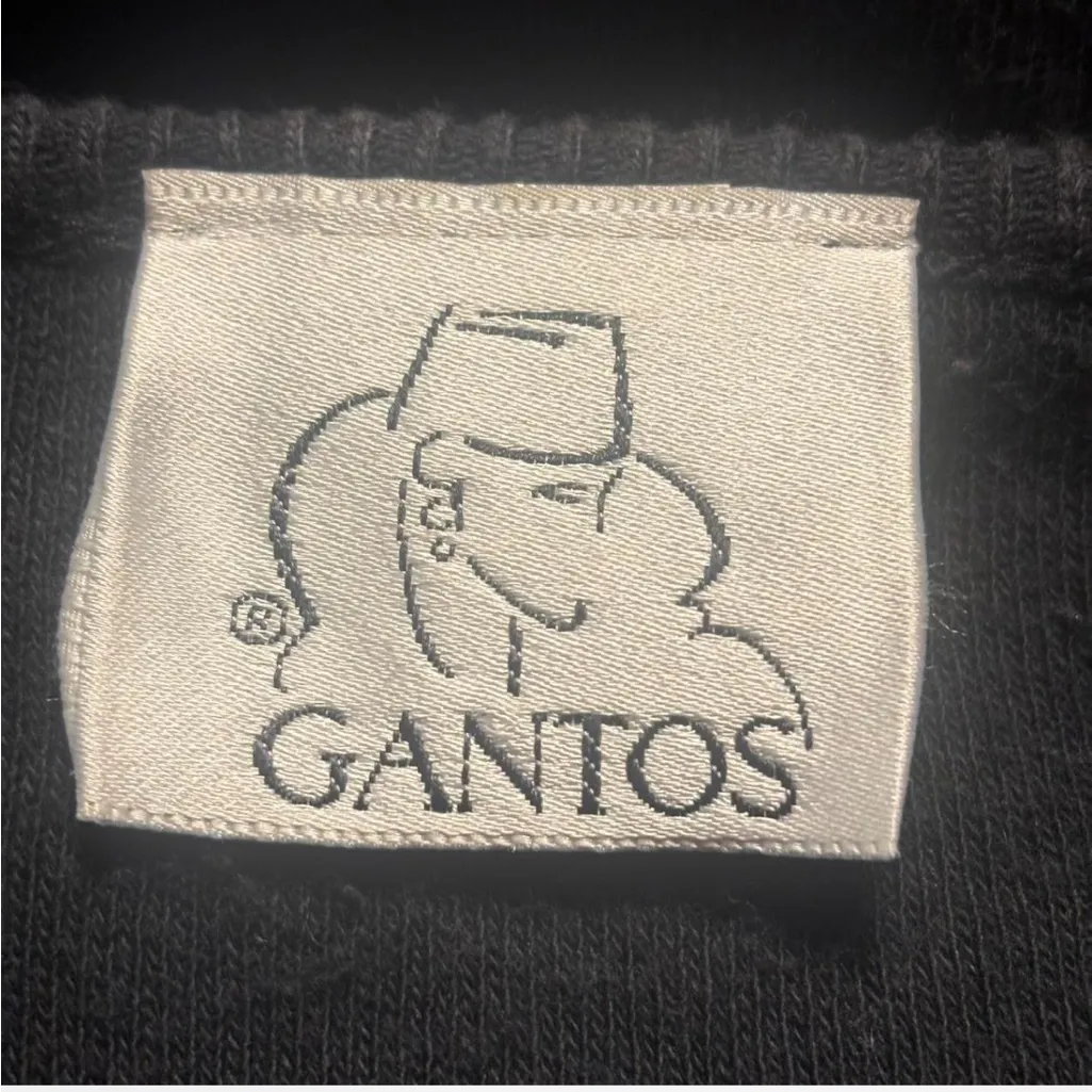 Gantos Black Oversized Long Sleeve Shirt Zipper Embellishments Faux Zippers XL - Image 7