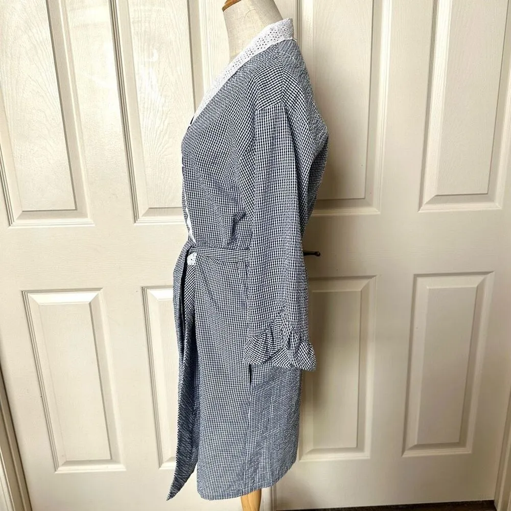 Eileen west blue gingham checkered robe Size undefined - Image 6