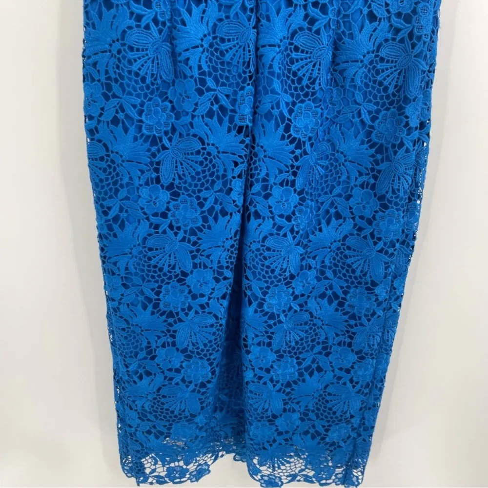 Diane Von Furstenberg Viera DVF Blue Lace V-Neck Dress 2 Nwt - Image 9