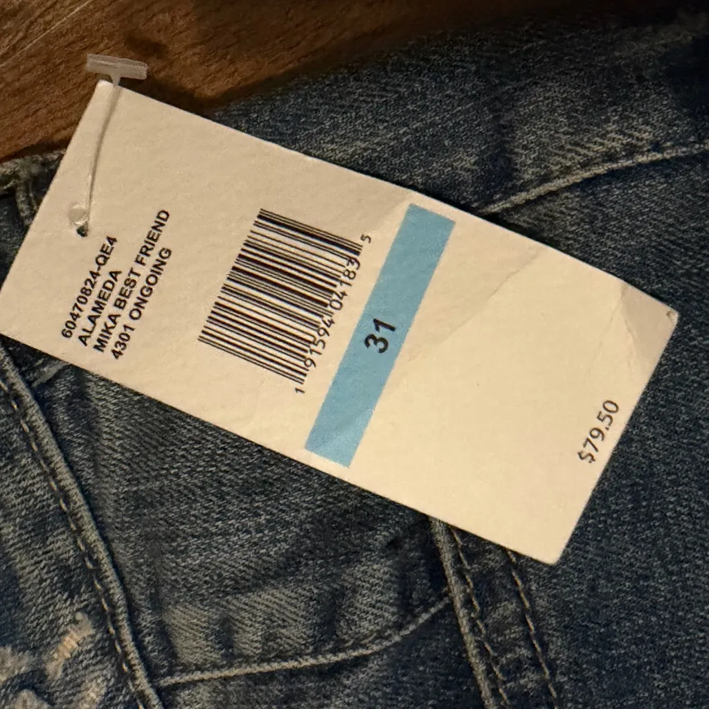 Jessica Simpson Mika Best Friend High rise Skinny Distressed Embellished Size 31 - Image 7