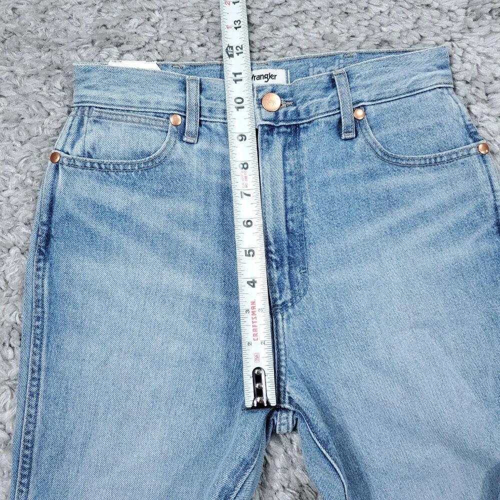 Wrangler Wrock 672 High Rise Kick Flare Jeans Light Wash Blue Cowgirl Size 25x28 - Image 12
