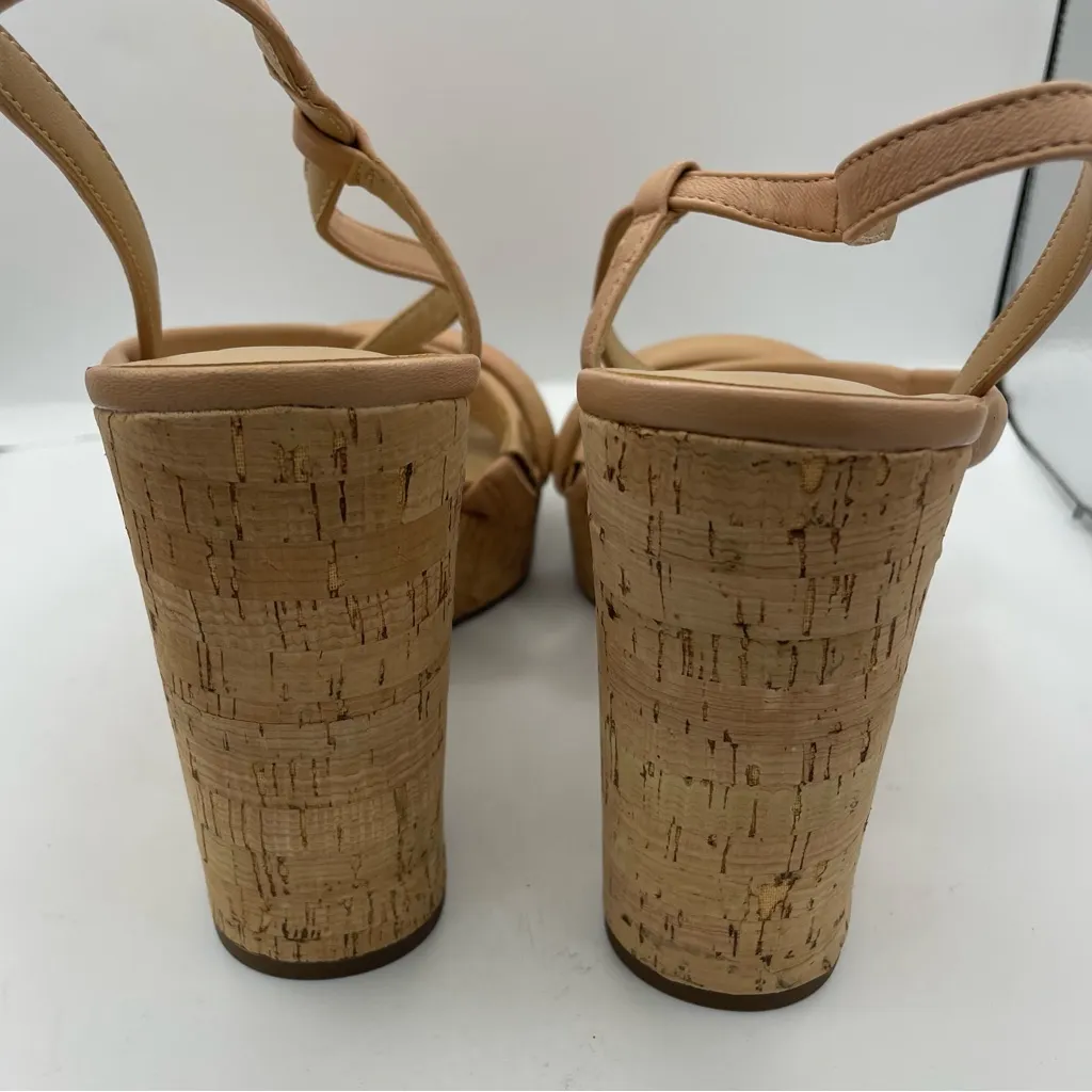 Jessica Simpson Simina leather cork wedge strappy sandals women’s Size 10M - Image 9