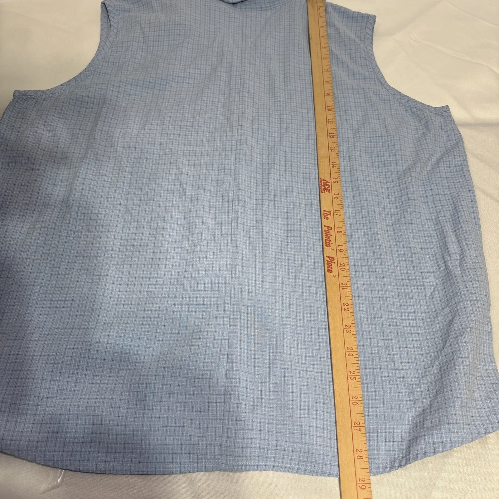 Christopher & Banks Blue Linen Blend Button Down‎ Tank Blouse 20W - Image 7