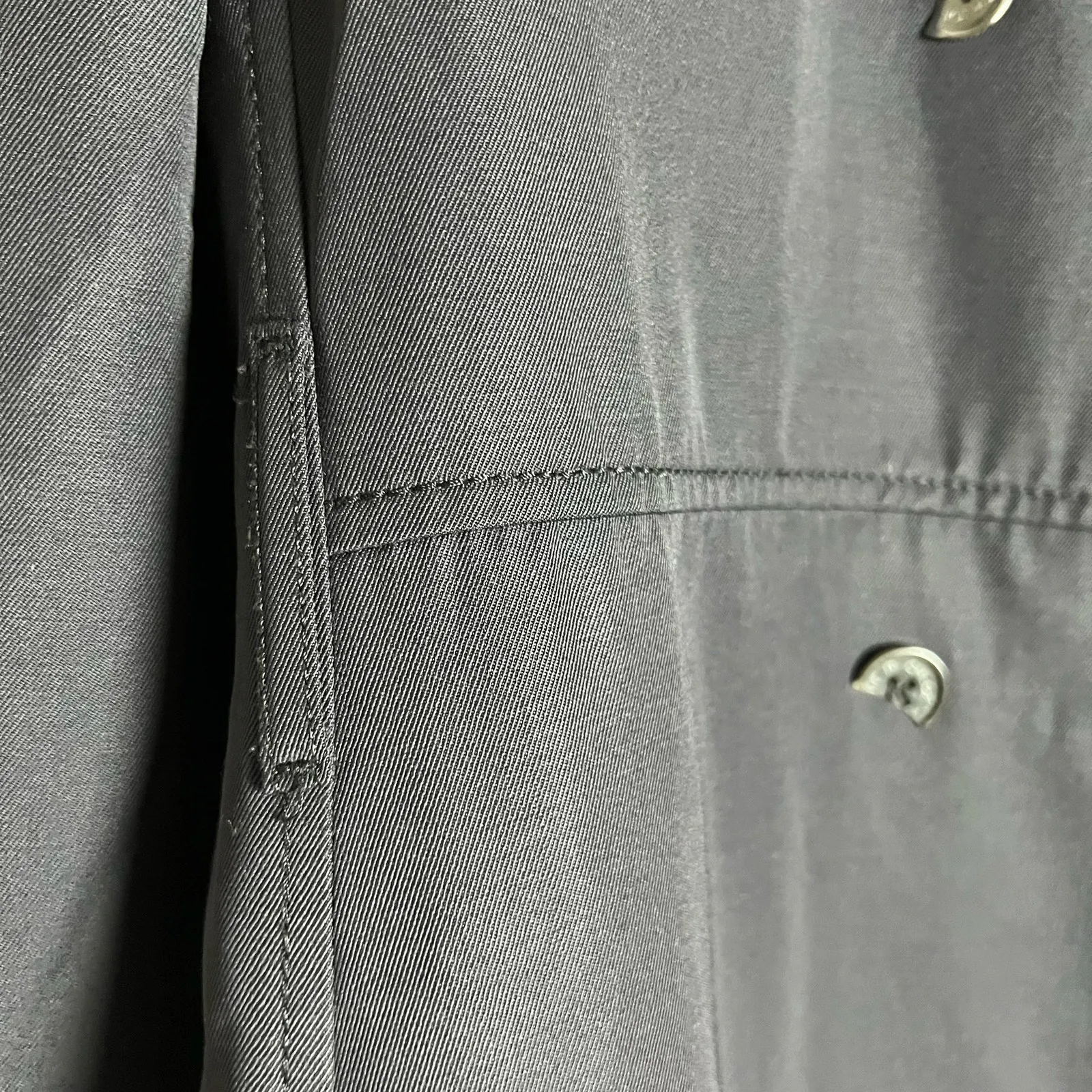 See by Chloe Vintage Y2K Black Double Breasted A-Line Trench Coat Size 10 - Image 14