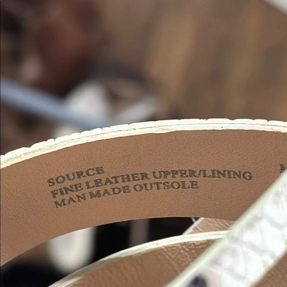 Charles David Tan and Cream Sandals with Modern Straps - Image 11