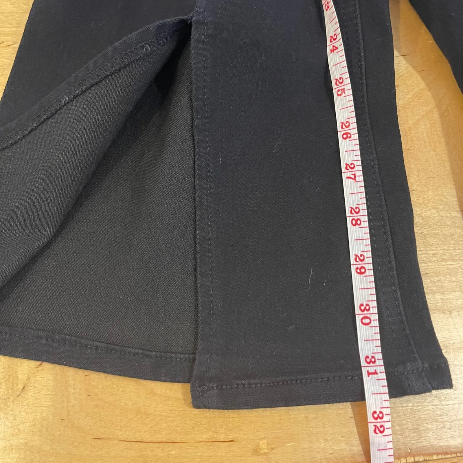 1822 Denim Black Bootcut Split Hem Jeans Women's Size 12 Stretch Retro - Image 9