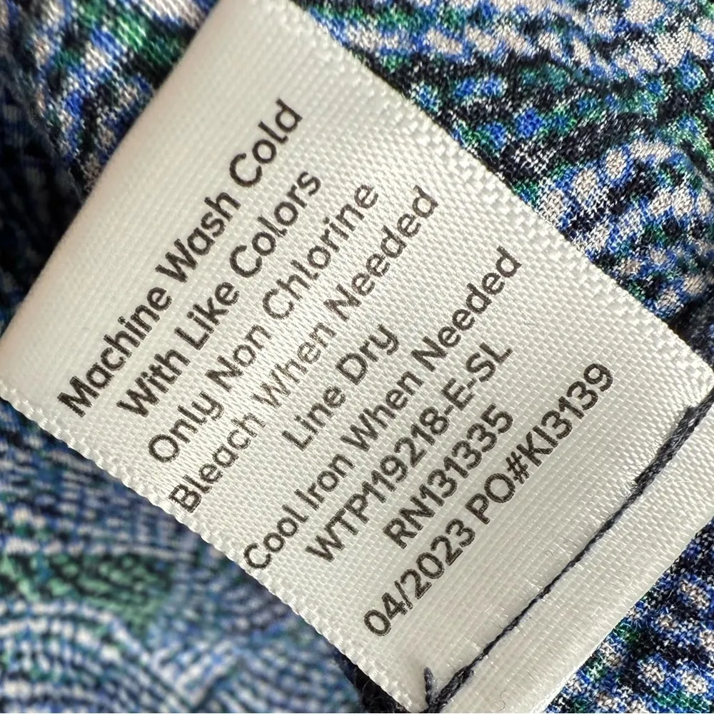 EVEREVE Laurena Resort Button-up Short-Sleeve Print Shirt W1611 Sz M - Image 8