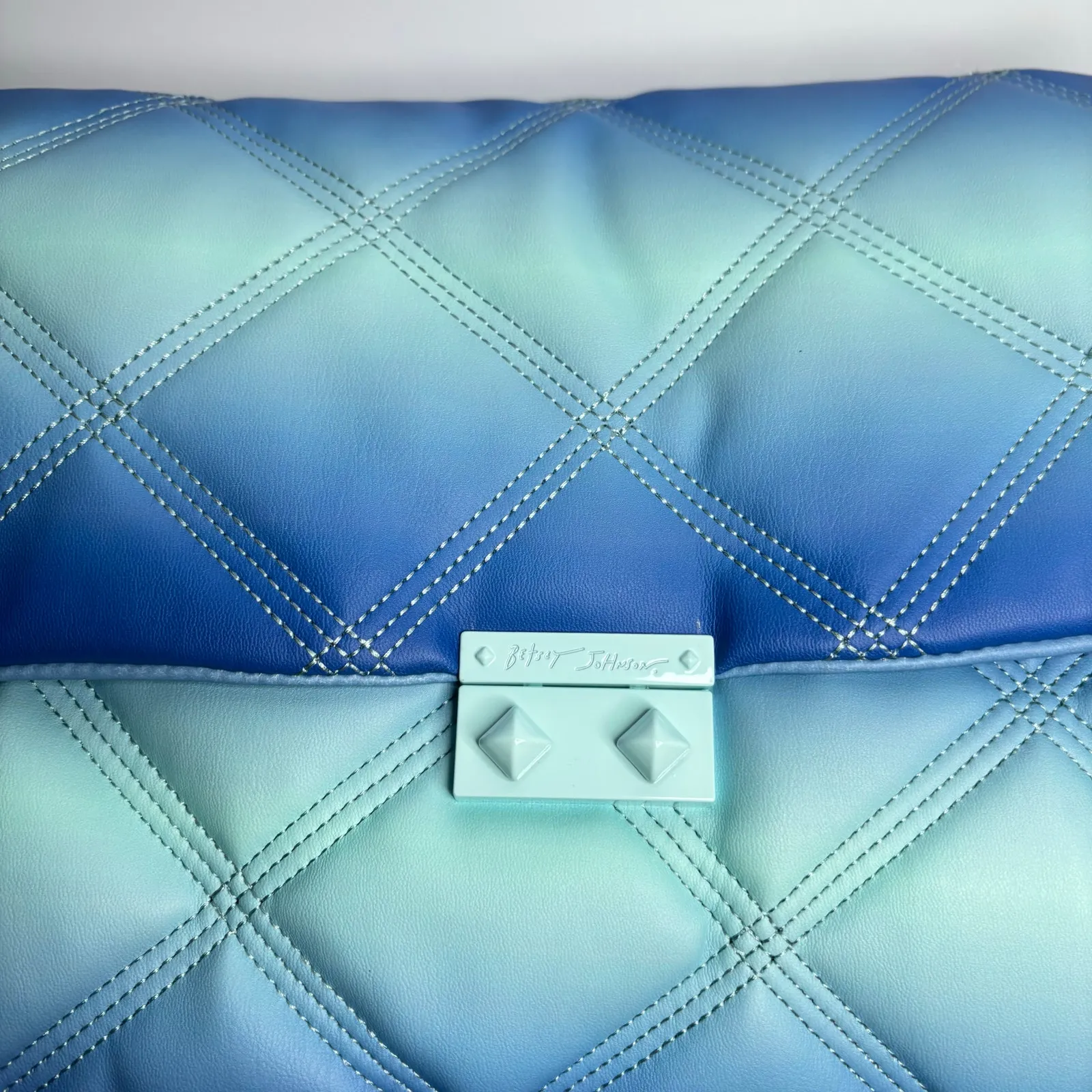 Betsey Johnson Ciara Quilted Shoulder Bag in Blue Multi Ombré - Image 5