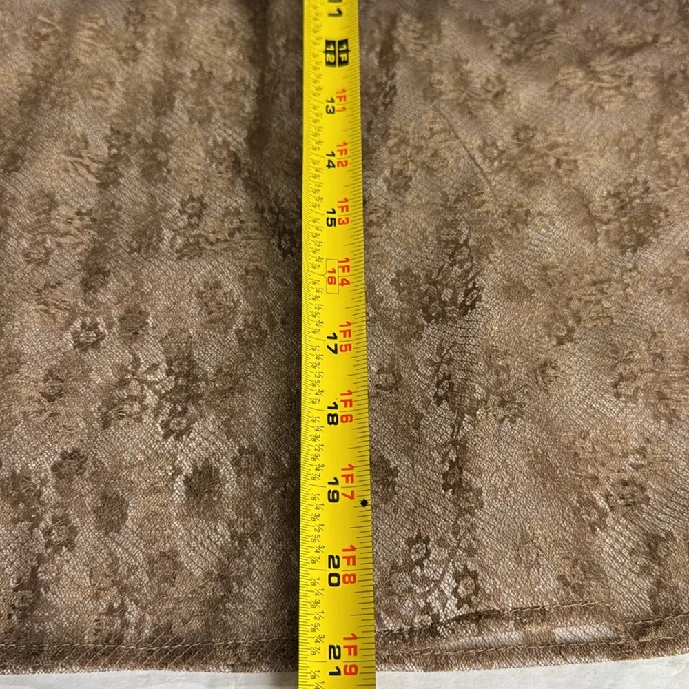 Vintage Toppings sheer Brown Lace Ruffle Top new deadstock boho lace 12 nylon - Image 12