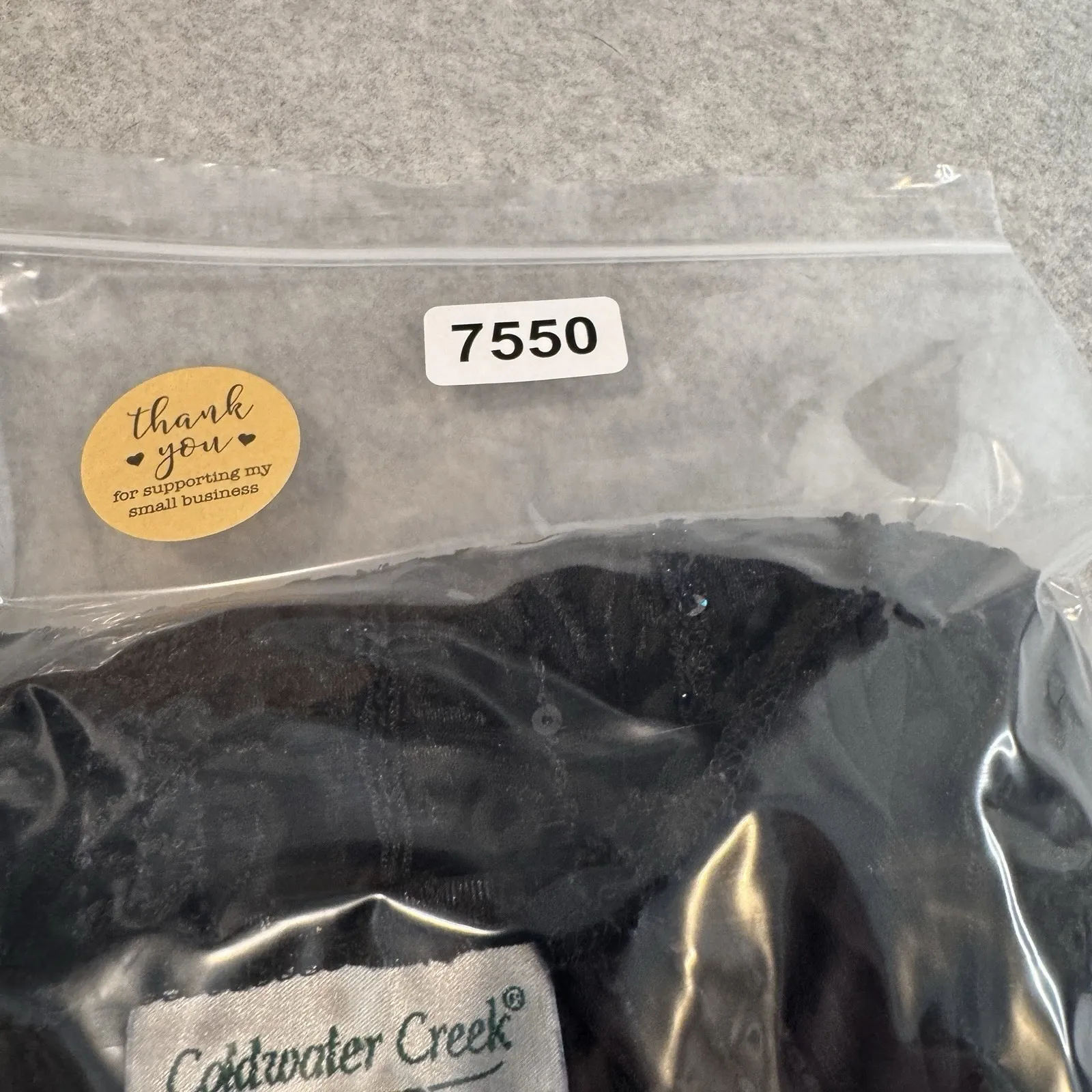 Vintage Y2K Coldwater Creek Top Womens XL Black Sequin Velvet Whimsigoth Fairy - Image 13