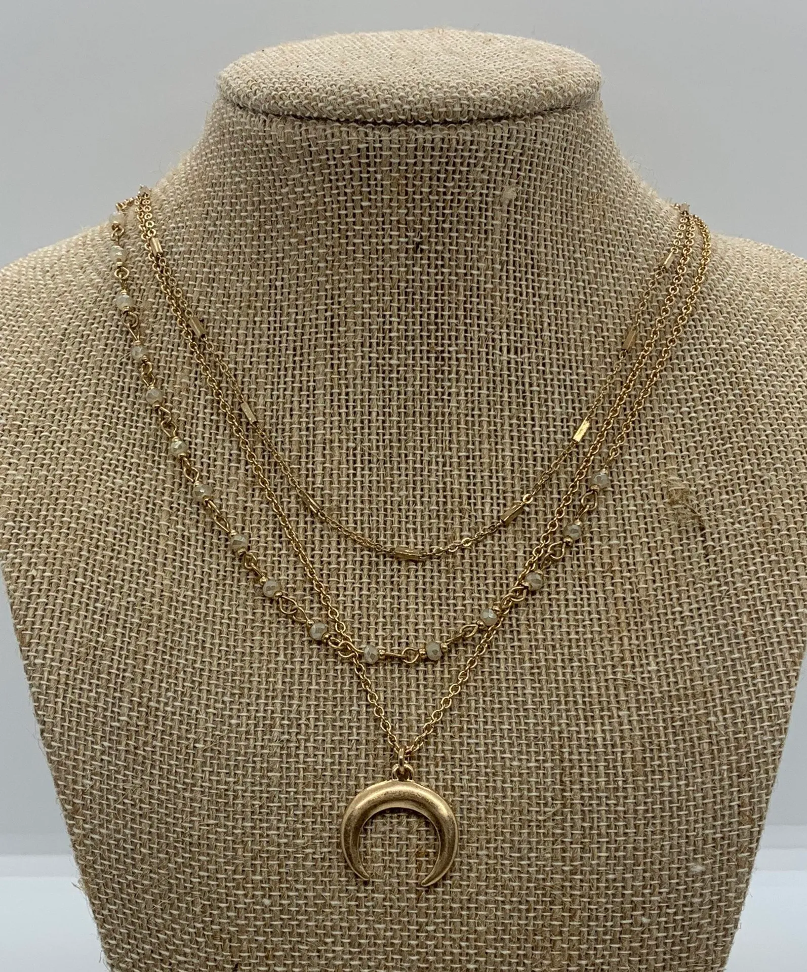 11th Statement Crescent Layered Necklace - Image 4