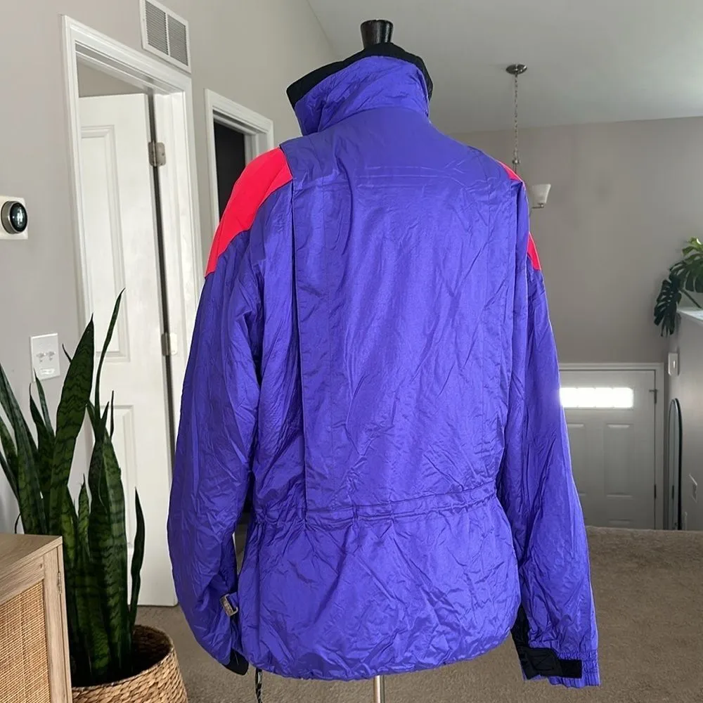 Mountain Goat Colorblock 80s 90s Ski Snow Jacket 1/4 Zip Neon Retro Pullover Pink - Image 8