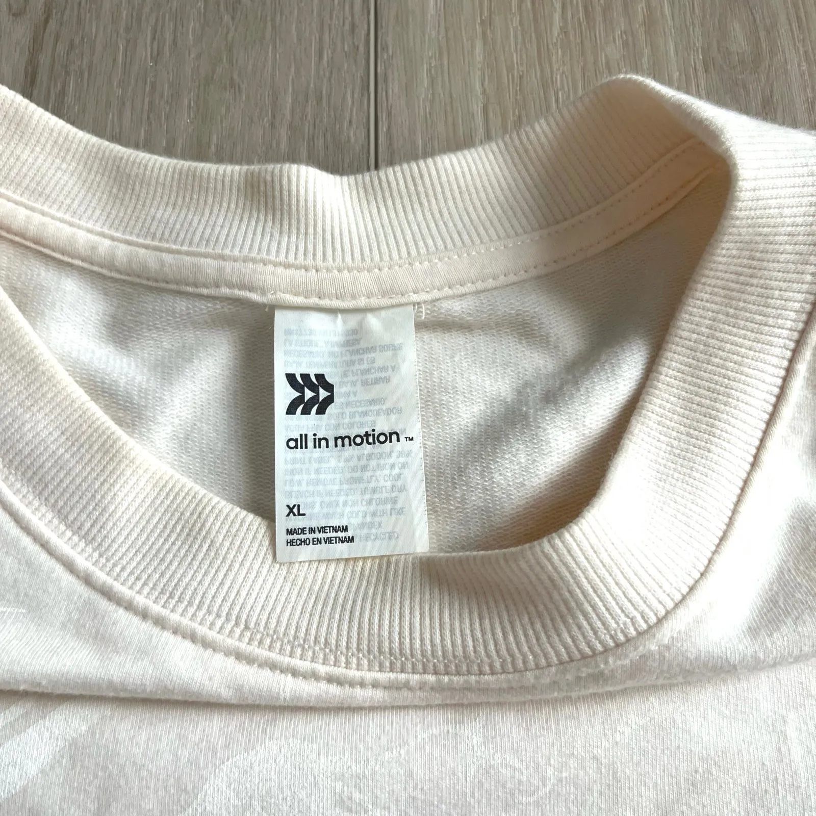 All in Motion Women’s Ivory Marbled Crewneck Size XL - Image 3