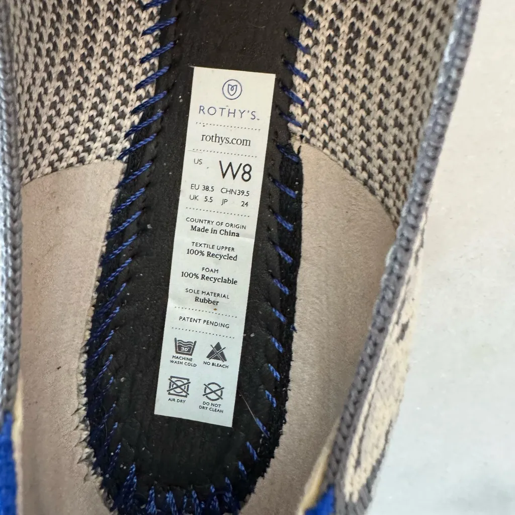 Rothy's Round Ash Grey Camo Flats Gray Size 8 - Image 3