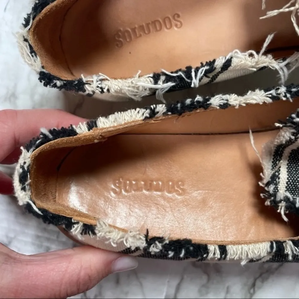 Soludos Soludus Striped‎ Canvas Raw Edge Loafer - Image 9
