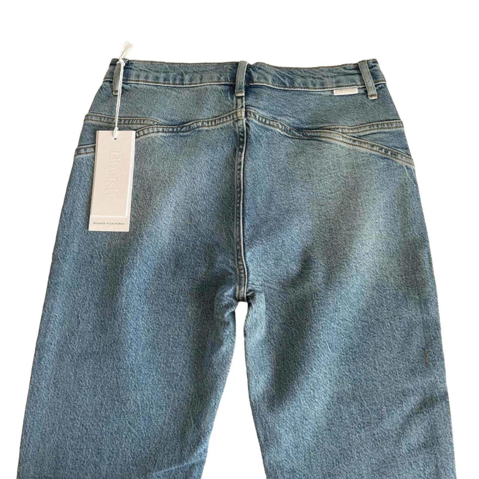 Revolve Boyish The Dempsey High Waisted Stretch Straight Leg Jeans Size 26 NWT - Image 9