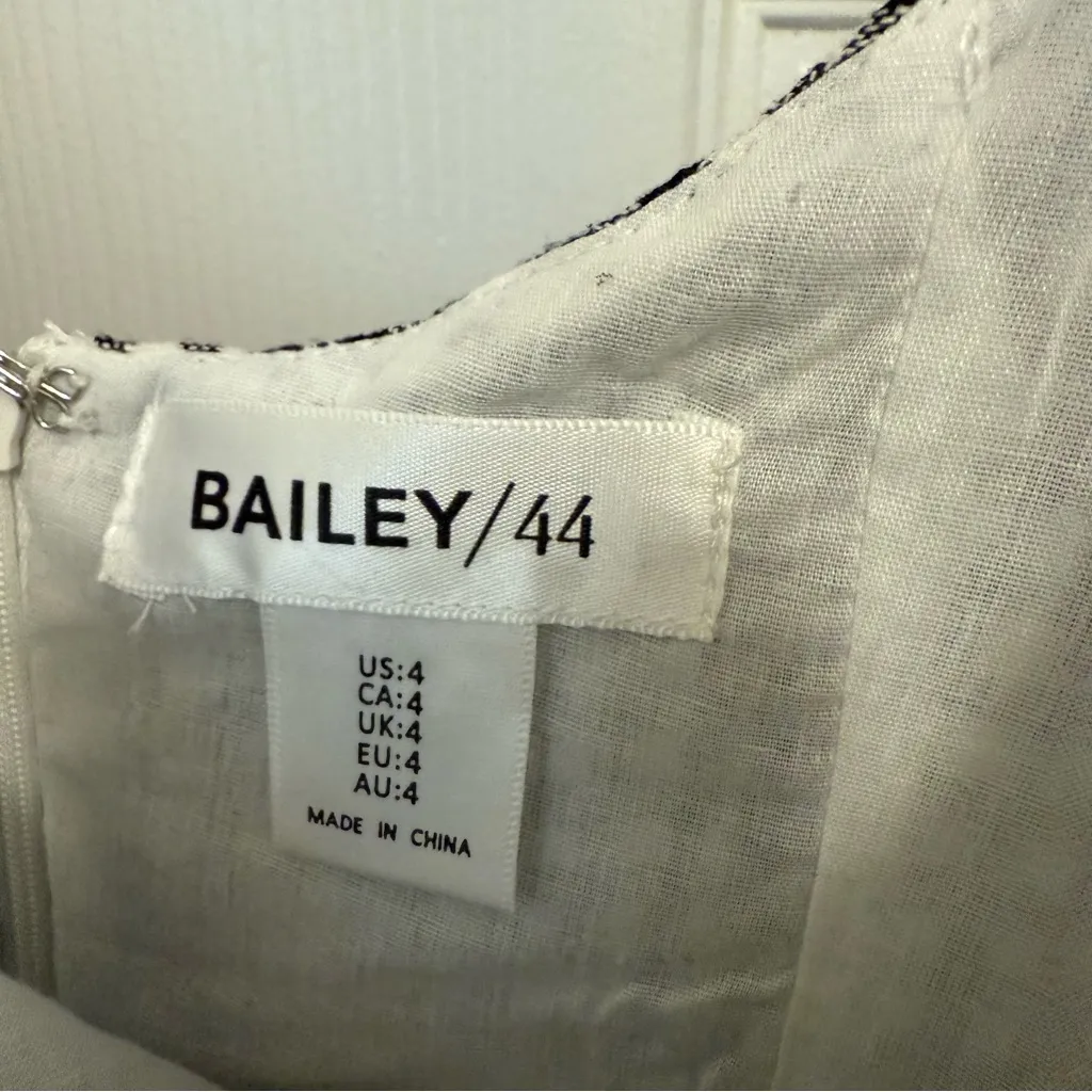 Like New Bailey 44 Linen Blend Gingham Sleeveless Dress - Image 4