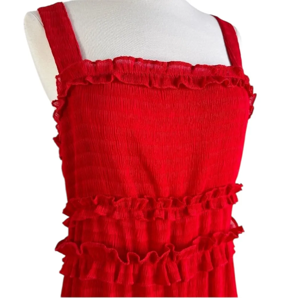 Gianni Bini Snyder Ruffle Tiered Midi Dress Red WORN ONCE Size XS - Image 8