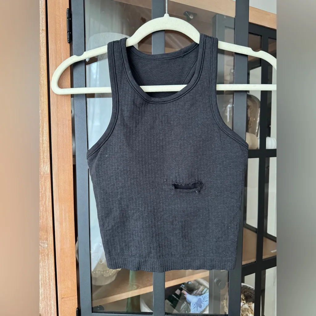 Lululemon Ebb To Street Racerback Crop Tank top ribbed sports bra long line - Image 6