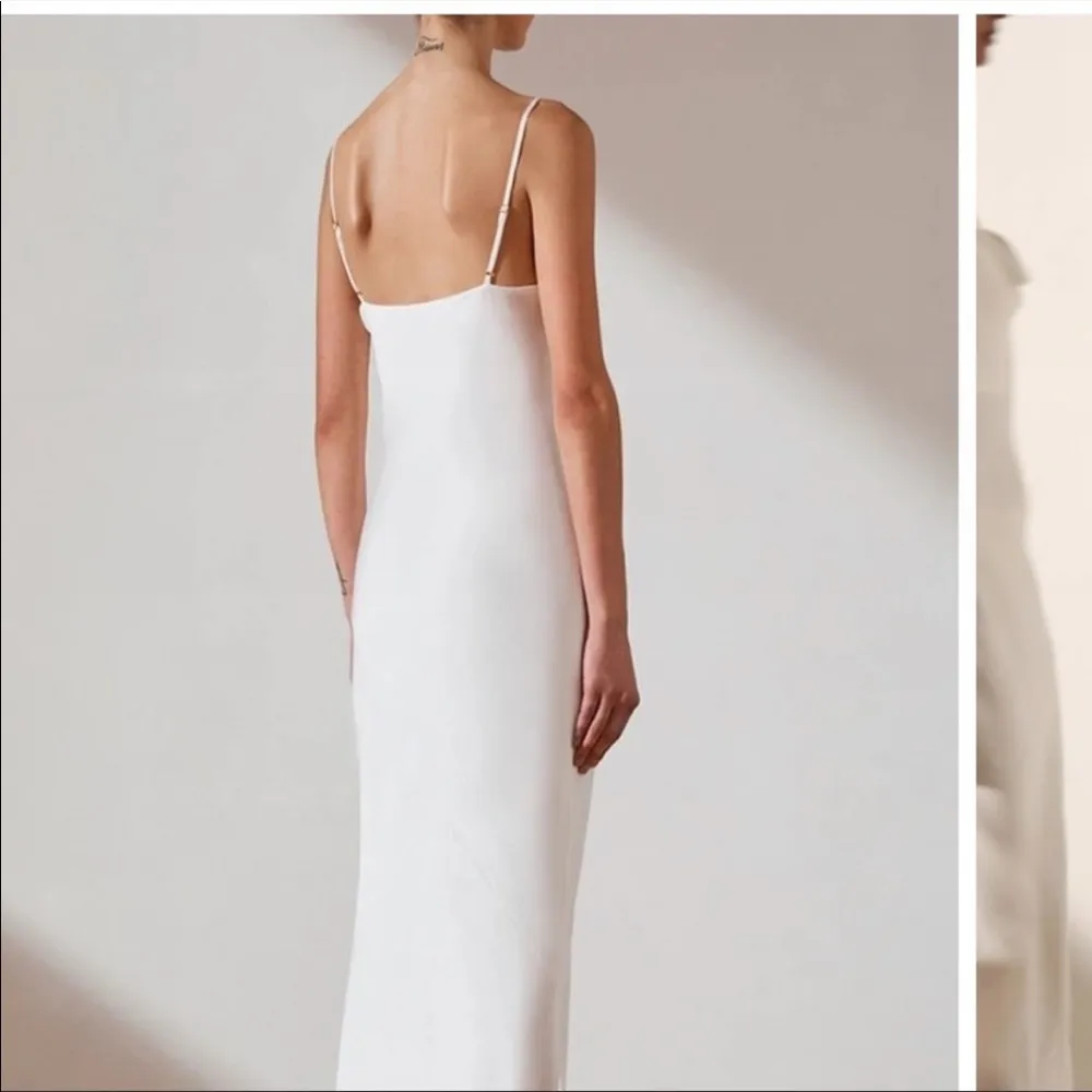 Shonajoy Luxe Bias Cowl Slip Dress Ivory US 10 - Image 41