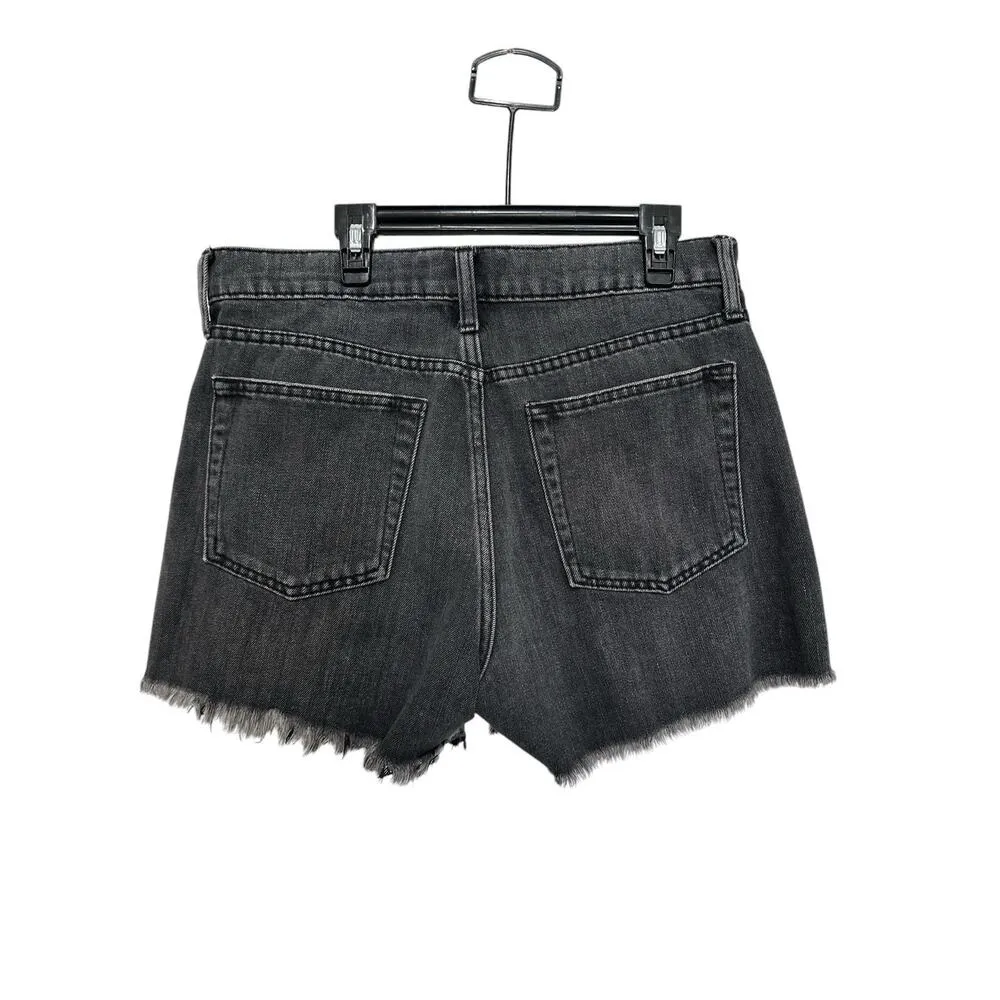 Gap Denim Women's 6/28 Short Shorts Casual Black High Rise - Image 2