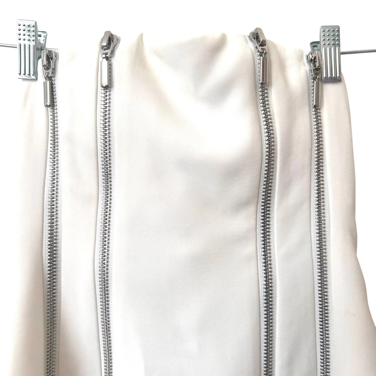 NONCHALANT LABEL Gayle Zippered Mini Dress‎ White X - Image 5