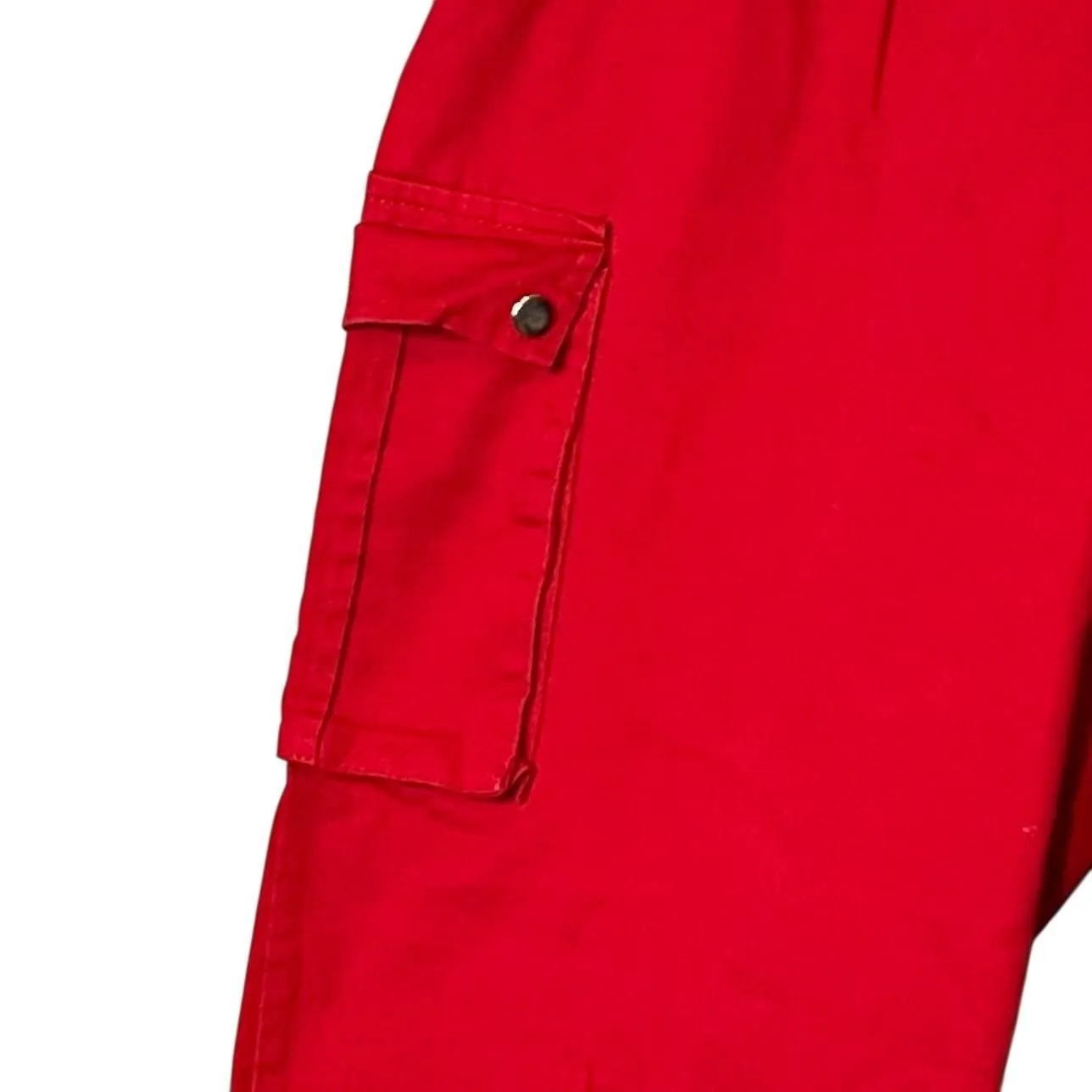 PrettyLittleThing Pants Womens 6 Red Cargo Twill Joggers Elastic Waist Pockets - Image 9