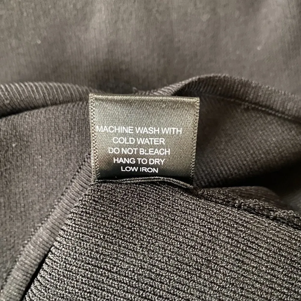 Olivaceous women's size medium black long sleeve ribbed mock neck bodysuit - Image 14