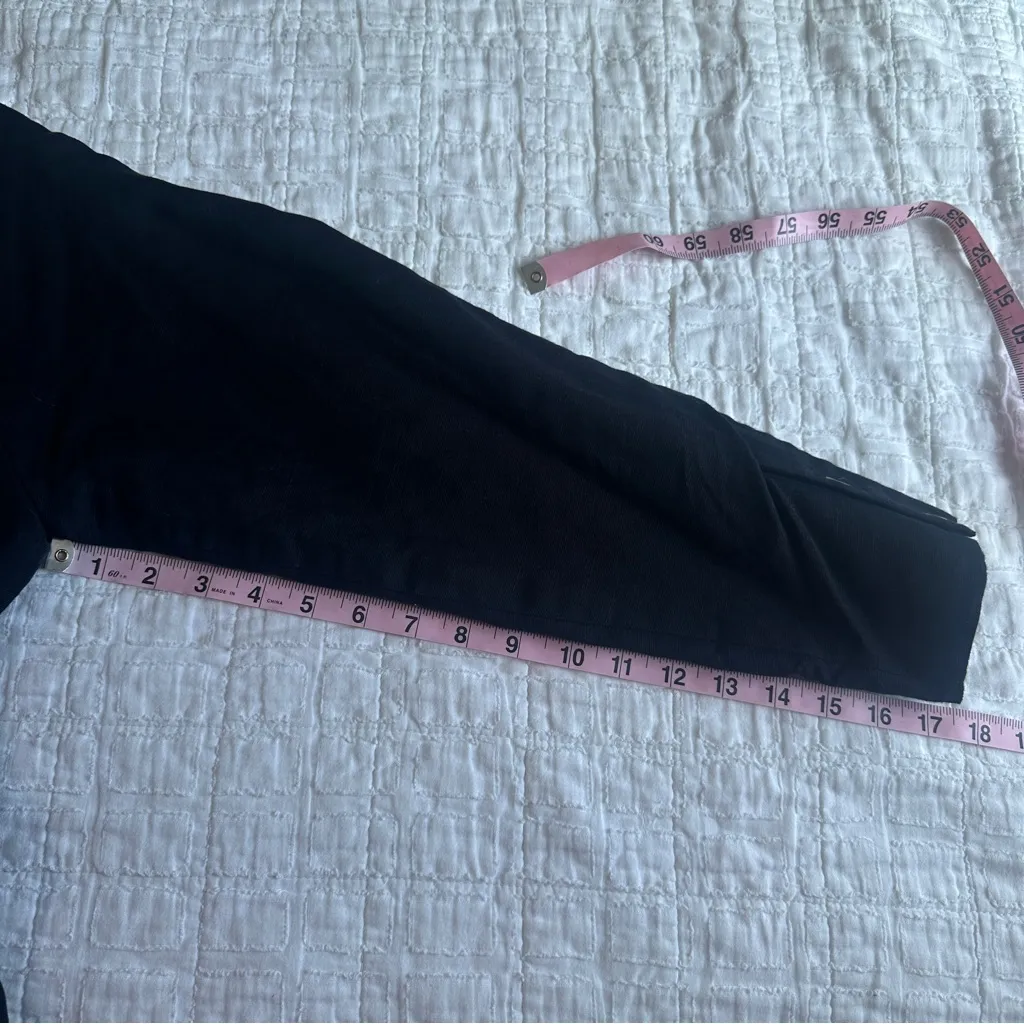 Mille Black Viscose Linen Blend Belted Duster Trench Coat Medium - Image 6