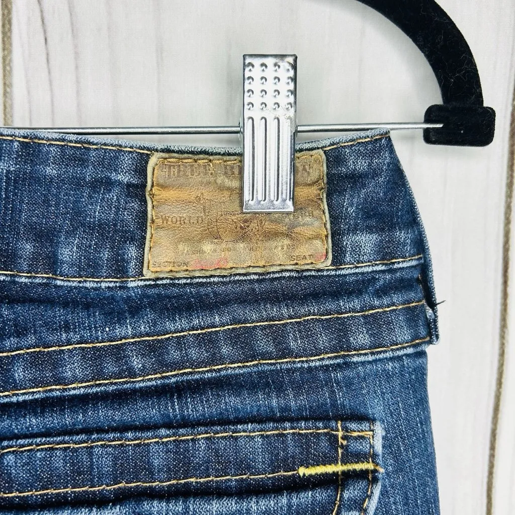 True Religion Jeans Womens Size 28 (28x32) Denim BECKY Bootcut Flap Pockets - Image 8