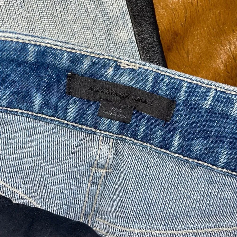 Alexander Wang Snap-Detailed Leather and Denim Skinny Pants - Image 11