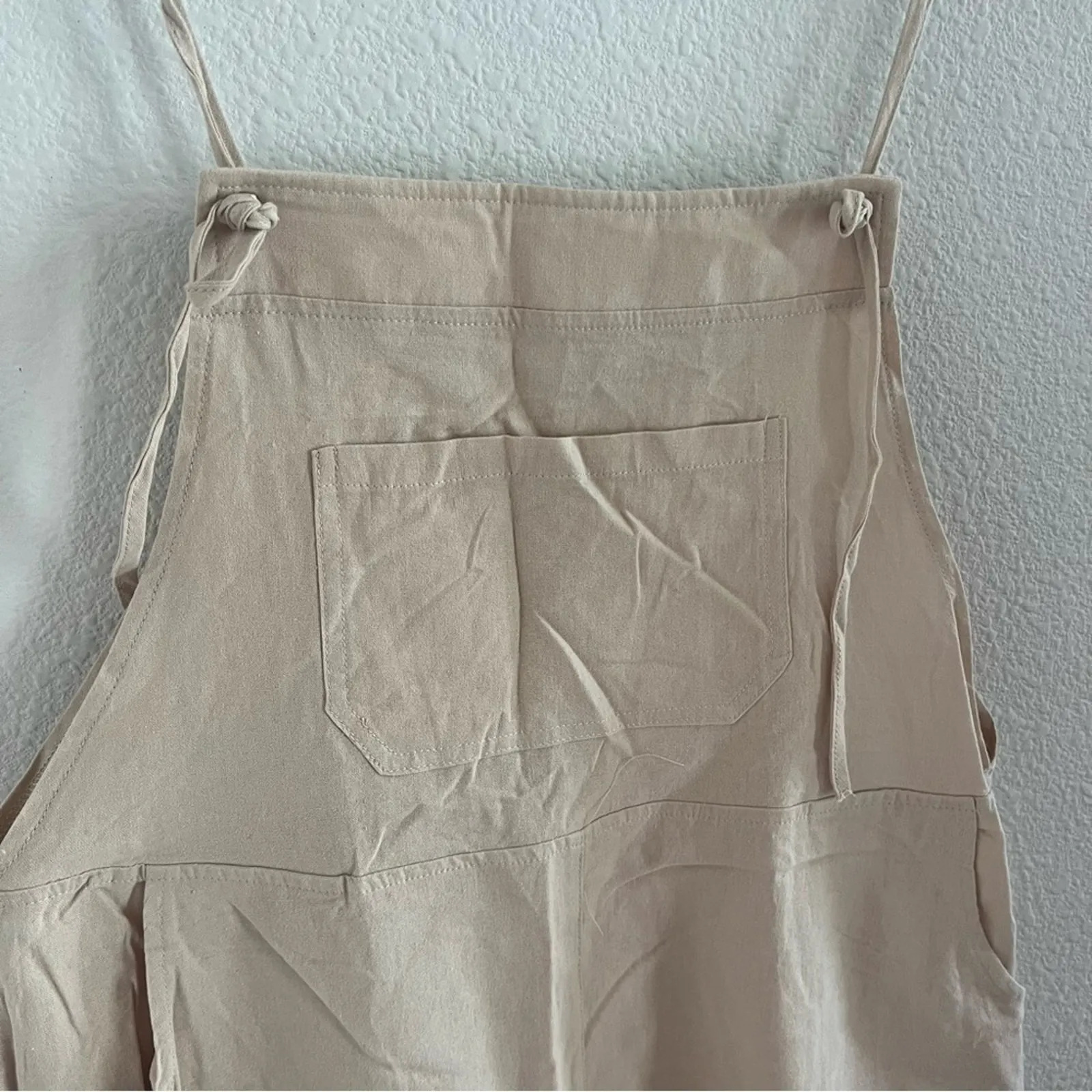 NWT Cupshe Neutral Overall Playsuit Romper Cover Up Small - Image 4