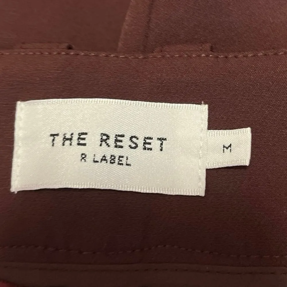 The Reset Women's Brown High Rise Skinny Straight Trousers Dress Pants Size M Size M - Image 4