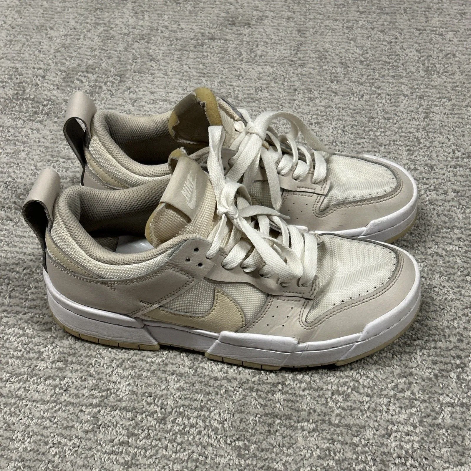 Nike Dunk Low Disrupt Shoes Womens 10 Beige Tan Athletic Sneakers CK6654-103 - Image 6