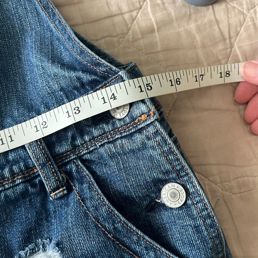 American Eagle Women’s Tomgirl Shortall Denim Blue Overalls Size XS Overalls - Image 9