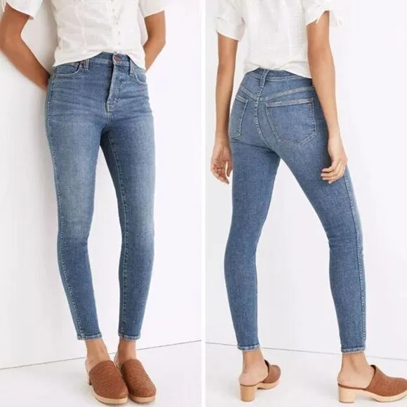NEW Madewell 10" High-Rise Skinny Crop Jeans in Bradfield‎ Wash, 29 - Image 2