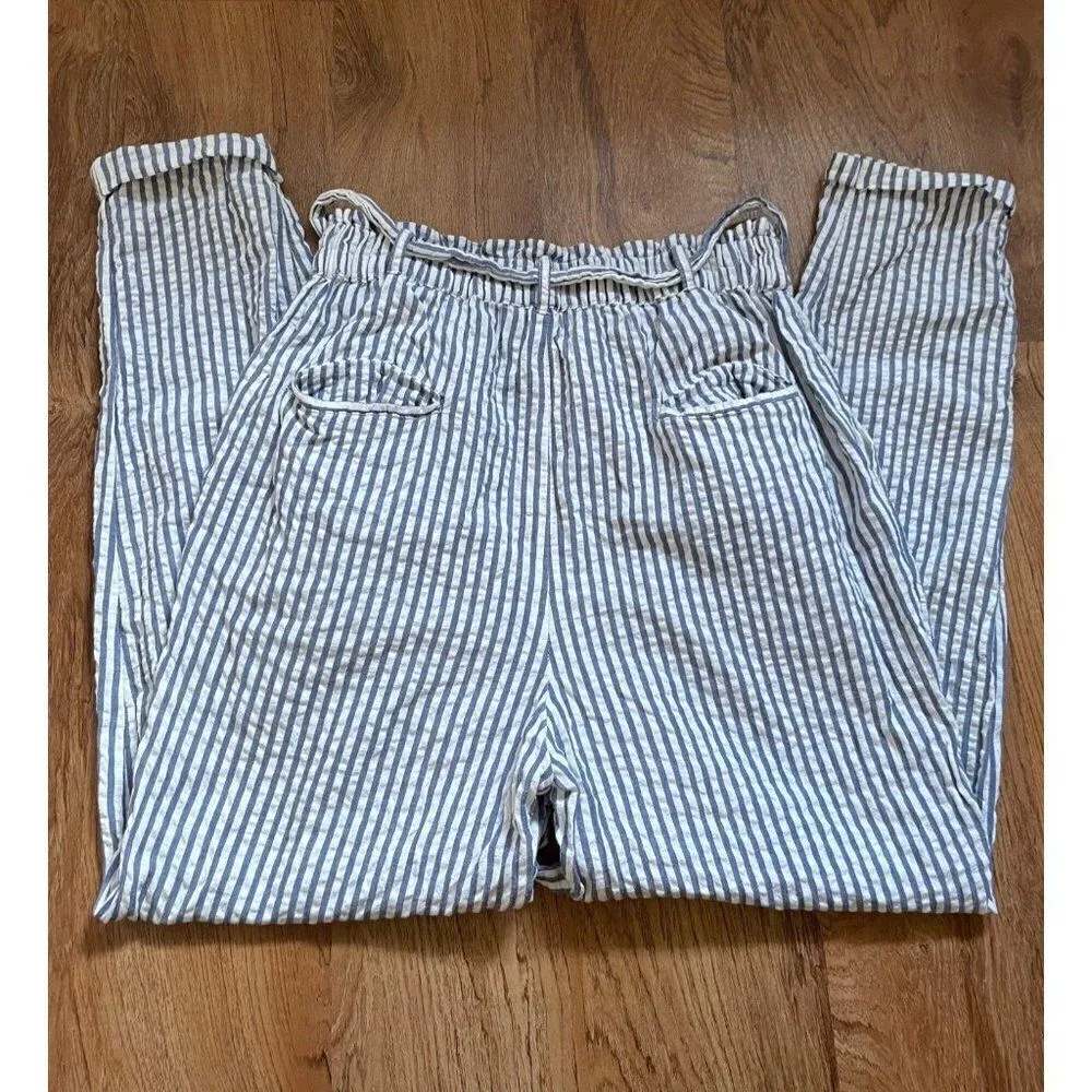 Forever 21 pants with paper bag waist & belt sz M - Image 4