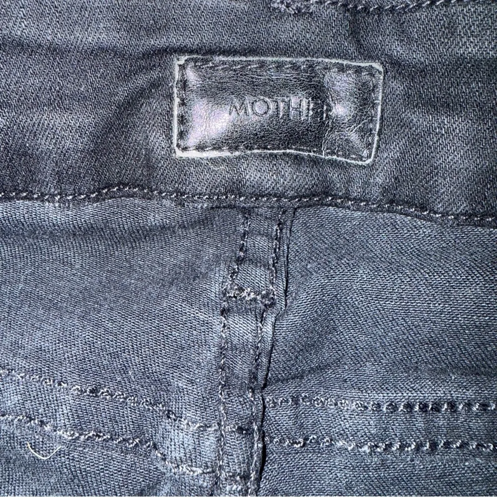 Mother Denim The Looker Ankle Fray Skinny Jeans in Guilty As Sin Sz 25 Gray Wash - Image 8