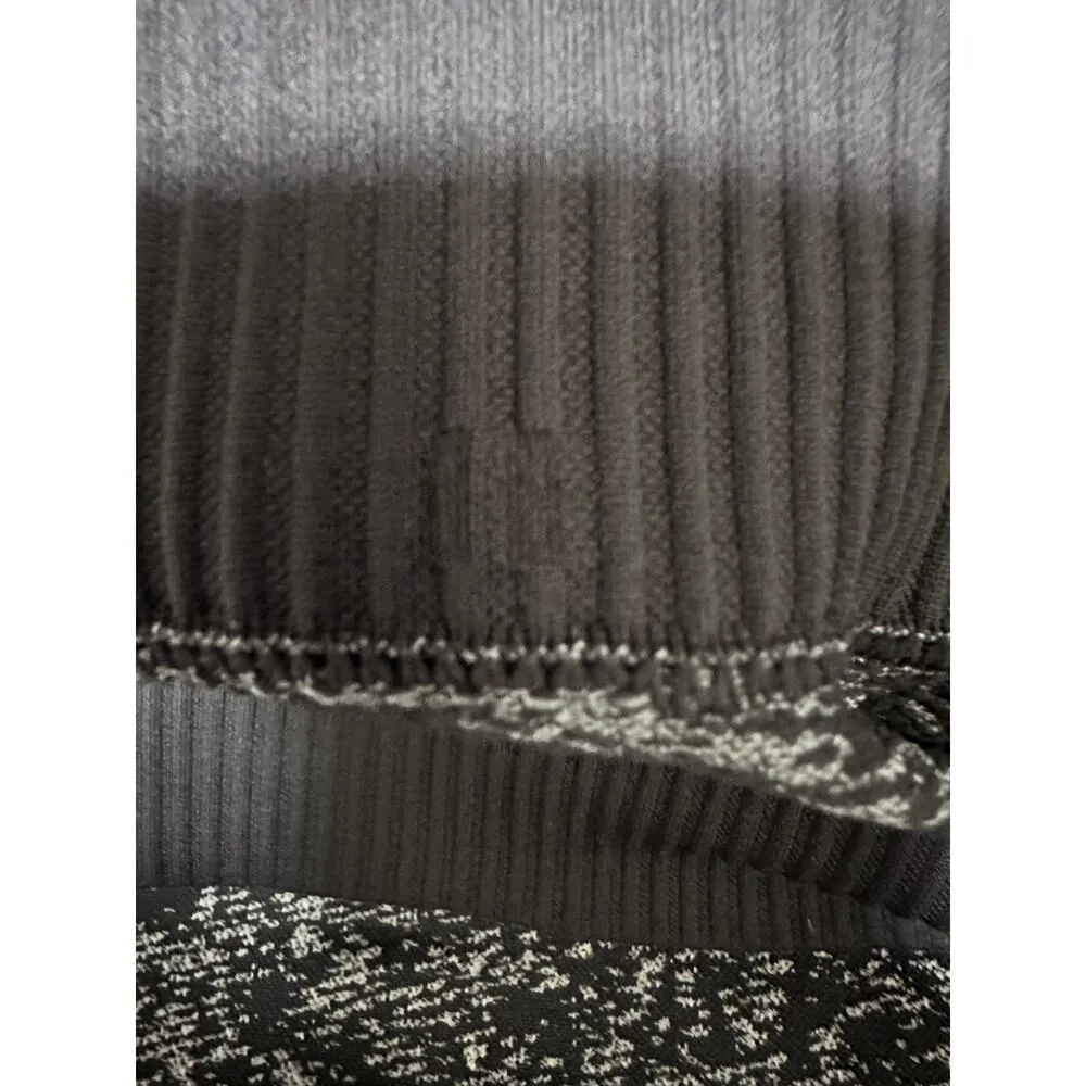 Lululemon Black Speckled Rest Less Half Zip Pullover Sweatshirt Womens Size 4 - Image 8