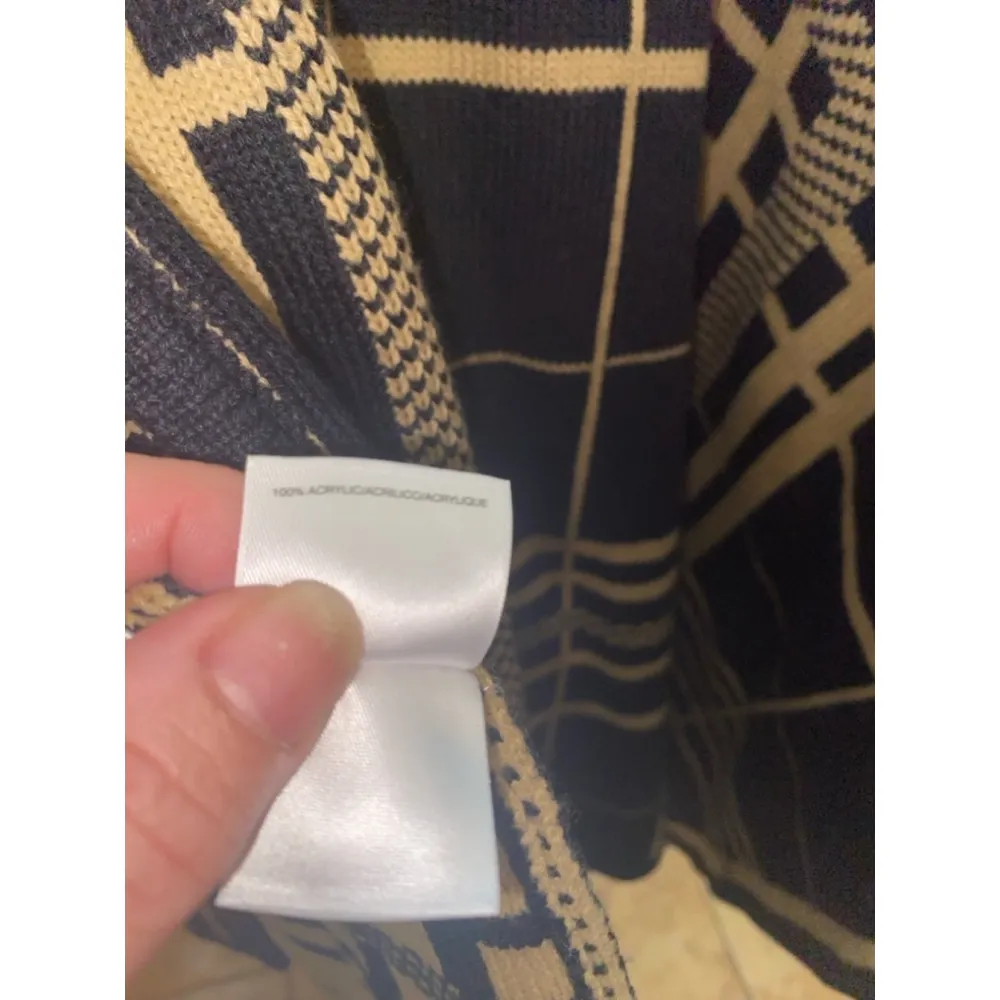 Women's Anne Klein Poncho Cape Size OSF Plaid - Image 4