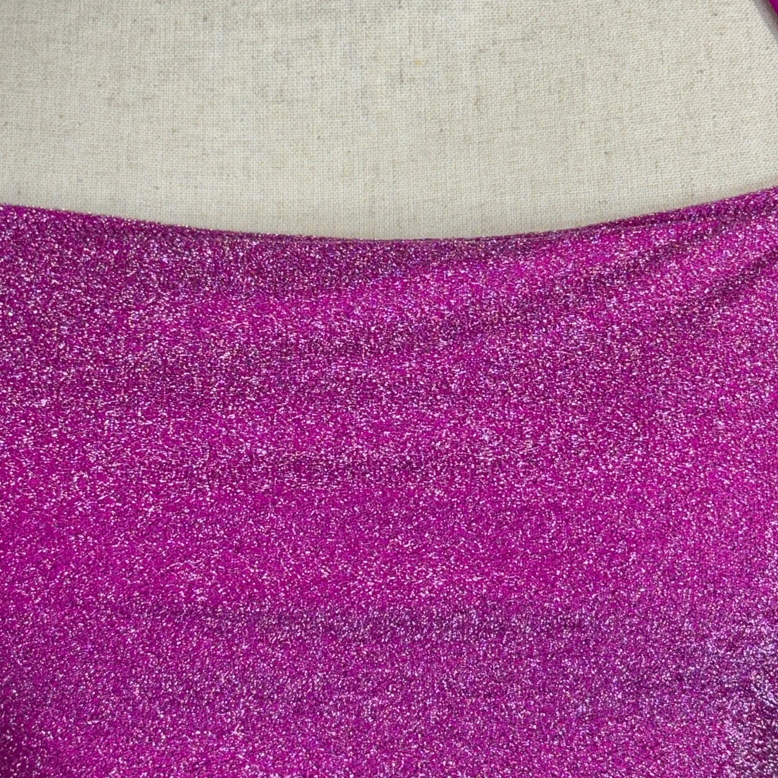 Victoria's Secret PINK Large Bandeau Bikini Swim Top Shimmery Stretch Padded Cup - Image 2