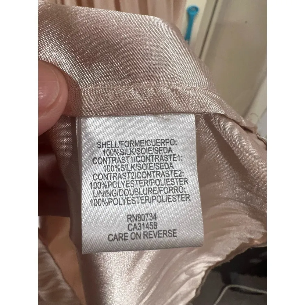 BCBG Max Azria Silk Strapless Evening Gown Bridesmaid Prom Formal  Size 0 - Image 6