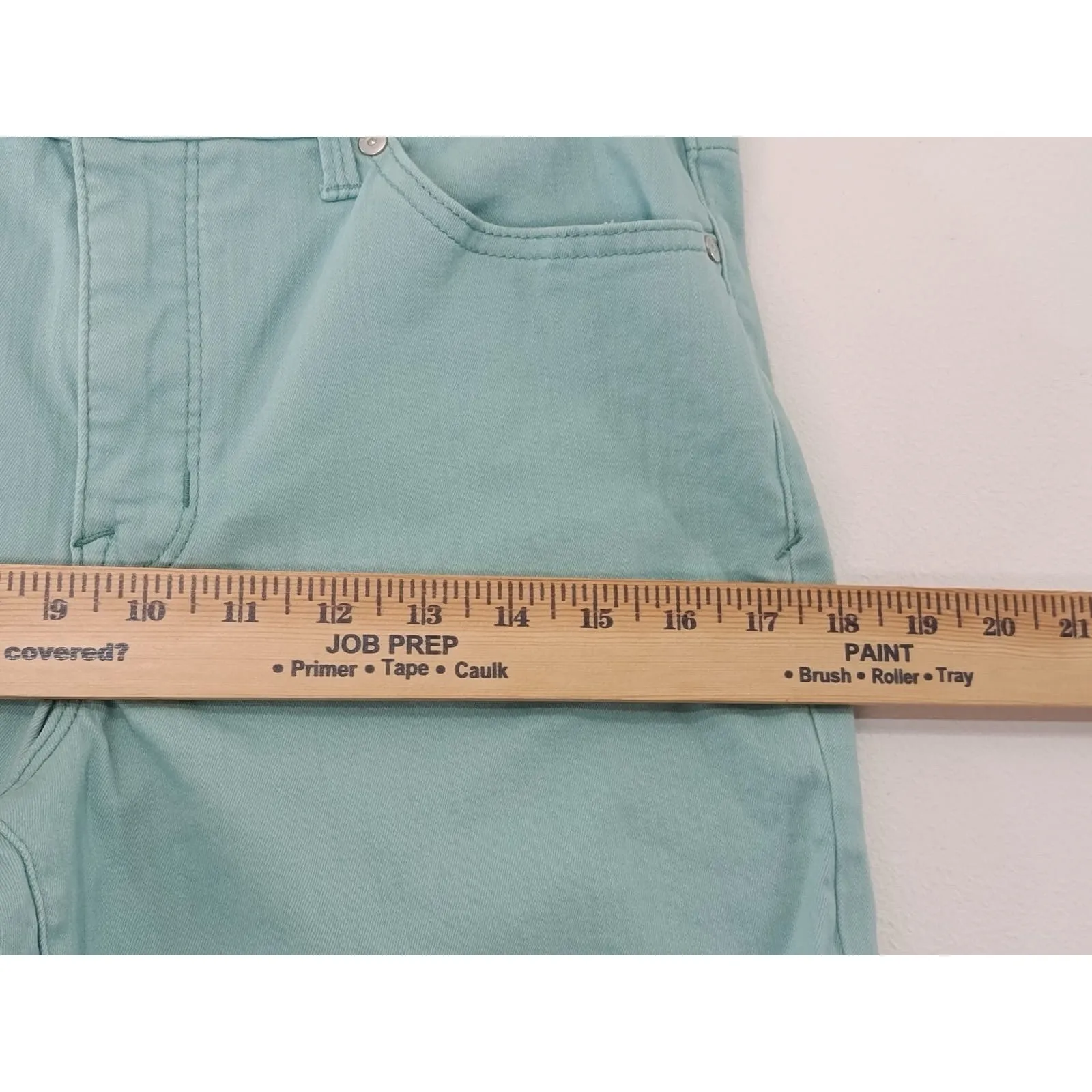 Nine West Women’s Chrystie Capri Jeans Cropped Jade Green Size 10 - Image 7