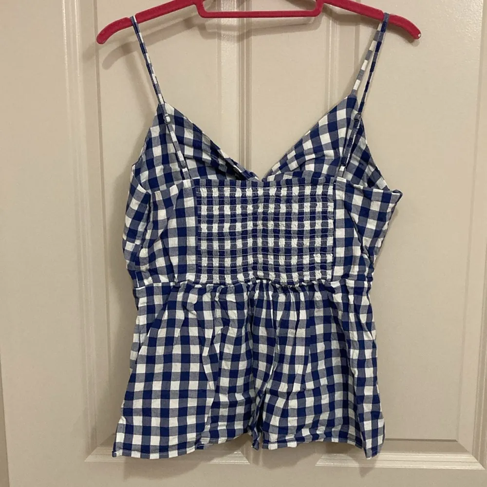 Gingham Spaghetti Strap Top - Image 4