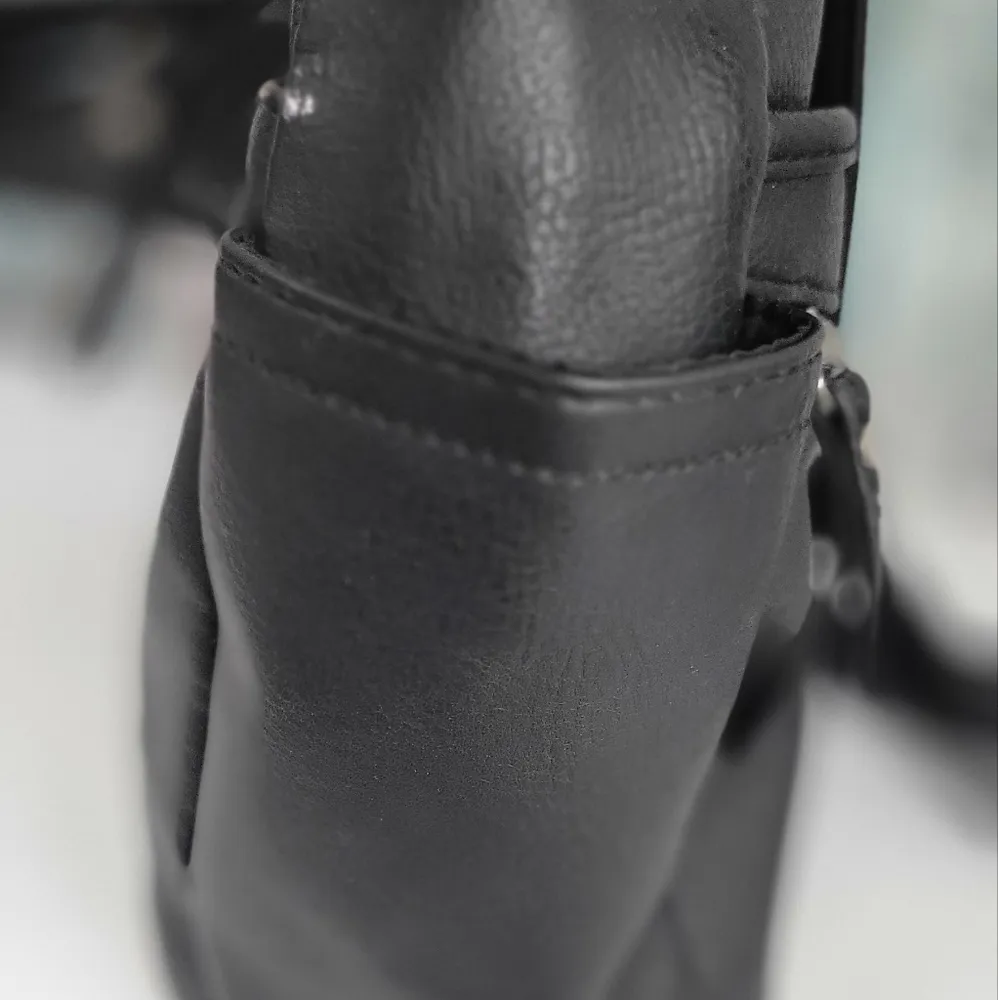 Front zip hobo shoulder bag Silver - Image 7