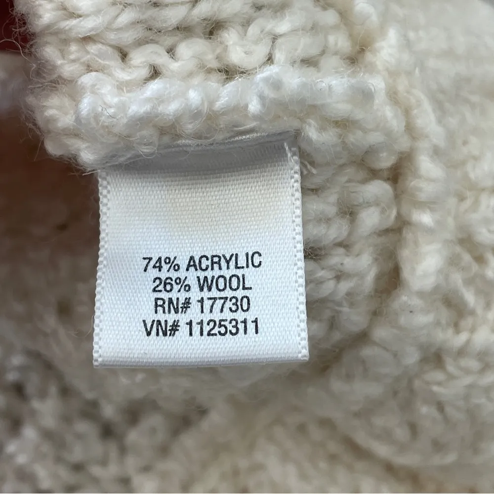 Xhiliration Y2K Cardigan Sweater vintage womens Cream (xlarge) collared bib crop - Image 6