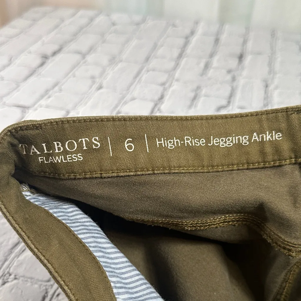 Talbots Flawless High Rise Jegging Ankle Skinny Jeans Olive Green Womens Size 6 - Image 8